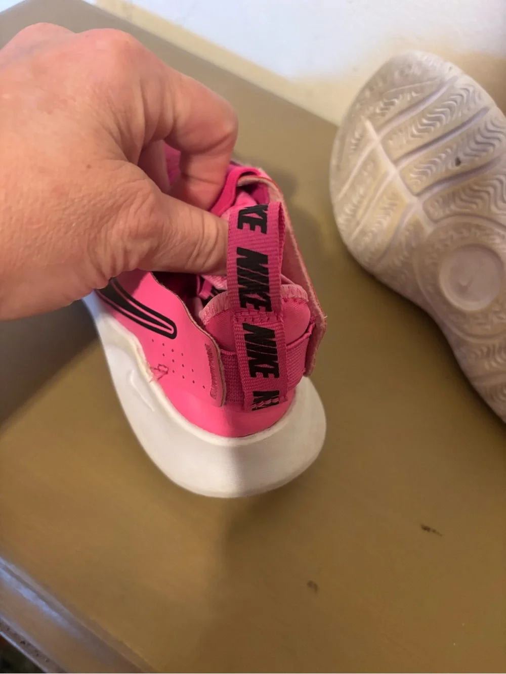 Nike Kids Slip-On Sneakers in Bright Pink